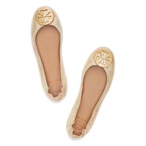 Tory Burch Minnie Ballet Flats - Spark Gold (NIB)